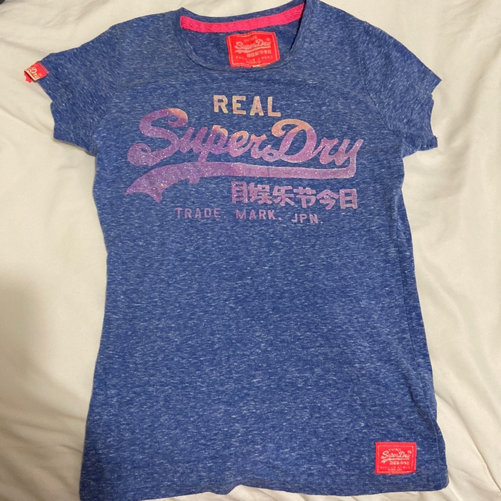 Women’s Blue Superdry Short Sleeve T-Shirt Size XS
